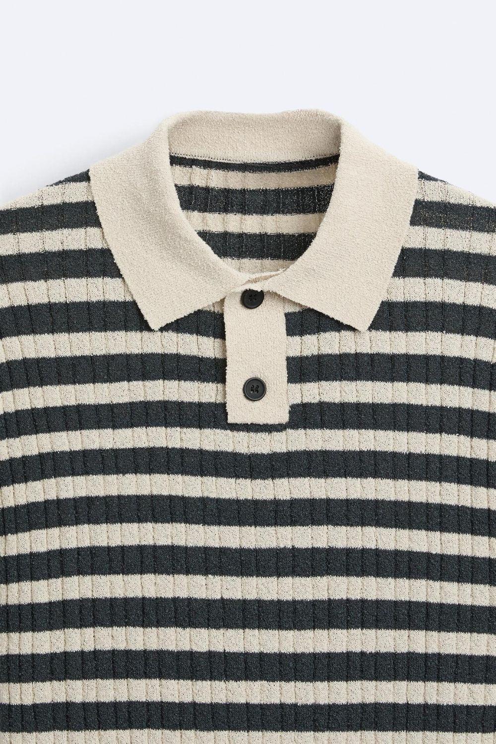 NOBA Knitted Striped Polo
